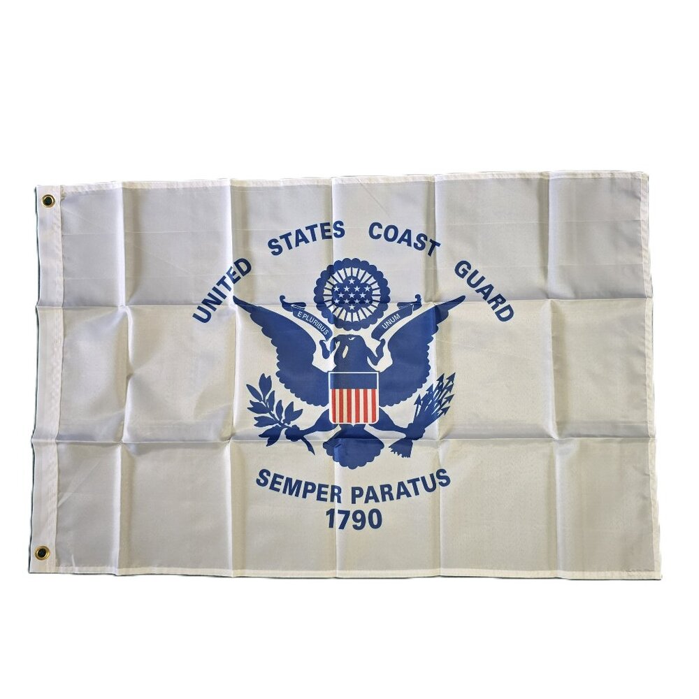 United States Coast Guard Flag 2x3 USCG Banner US Military Veteran Grommets